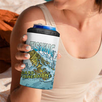Bass Fishing Vintage 4 in 1 Can Cooler Tumbler - Wonder Print Shop