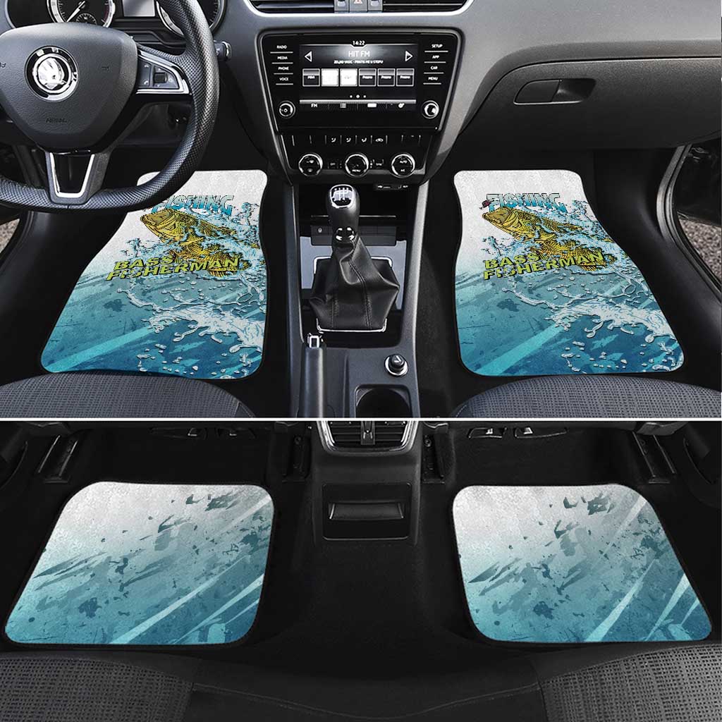 Bass Fishing Vintage Car Mats - Wonder Print Shop