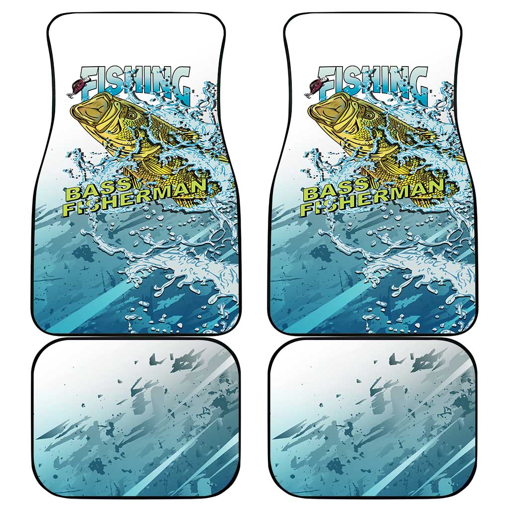 Bass Fishing Vintage Car Mats - Wonder Print Shop