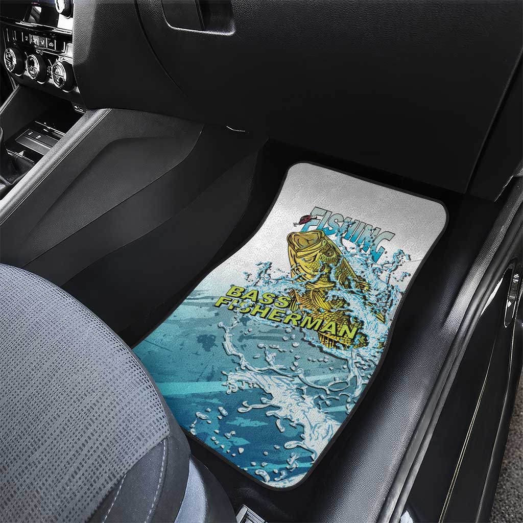 Bass Fishing Vintage Car Mats - Wonder Print Shop