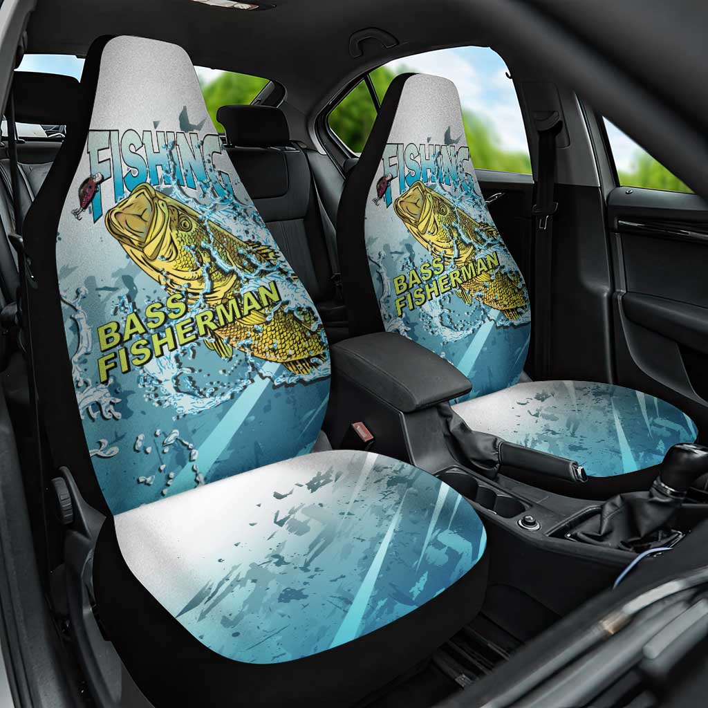 Bass Fishing Vintage Car Seat Cover - Wonder Print Shop