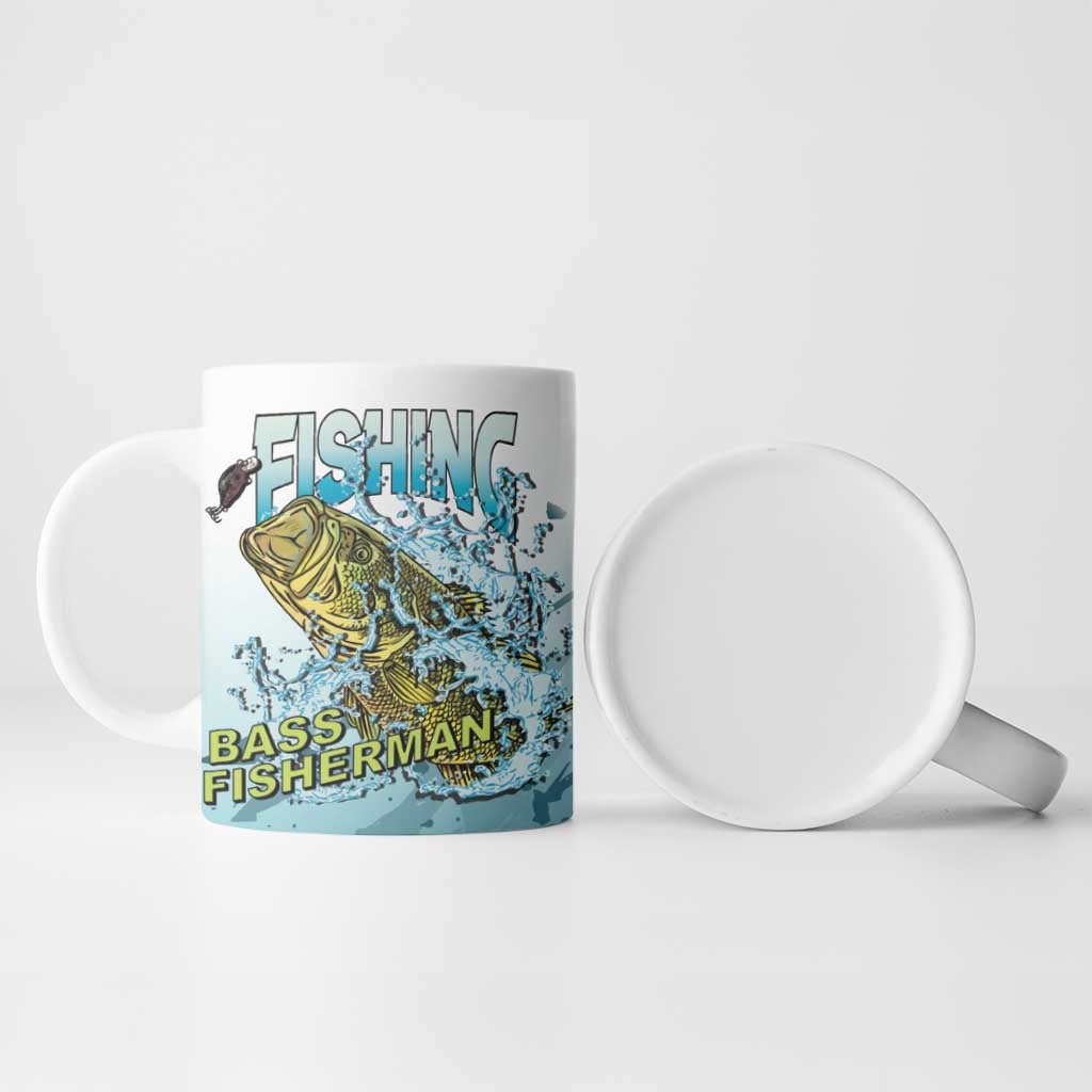 Bass Fishing Vintage Ceramic Mug - Wonder Print Shop