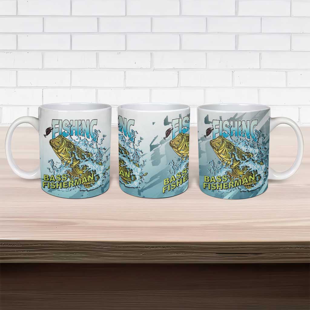 Bass Fishing Vintage Ceramic Mug - Wonder Print Shop