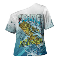Bass Fishing Vintage Cross Shoulder Shirt - Wonder Print Shop
