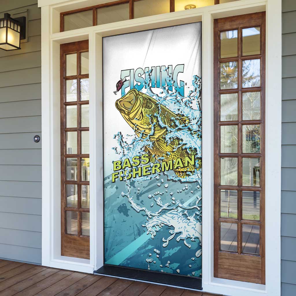 Bass Fishing Vintage Door Cover - Wonder Print Shop