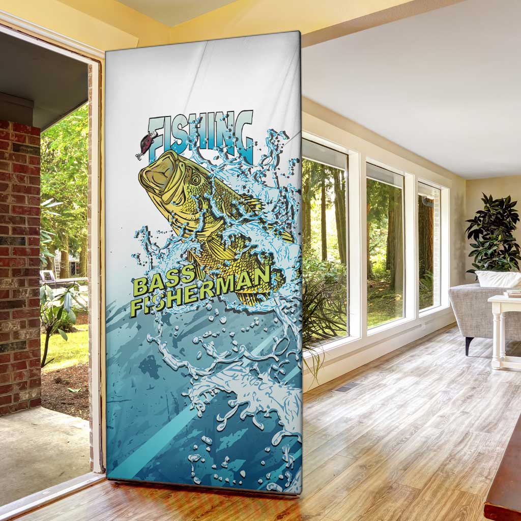 Bass Fishing Vintage Door Cover - Wonder Print Shop