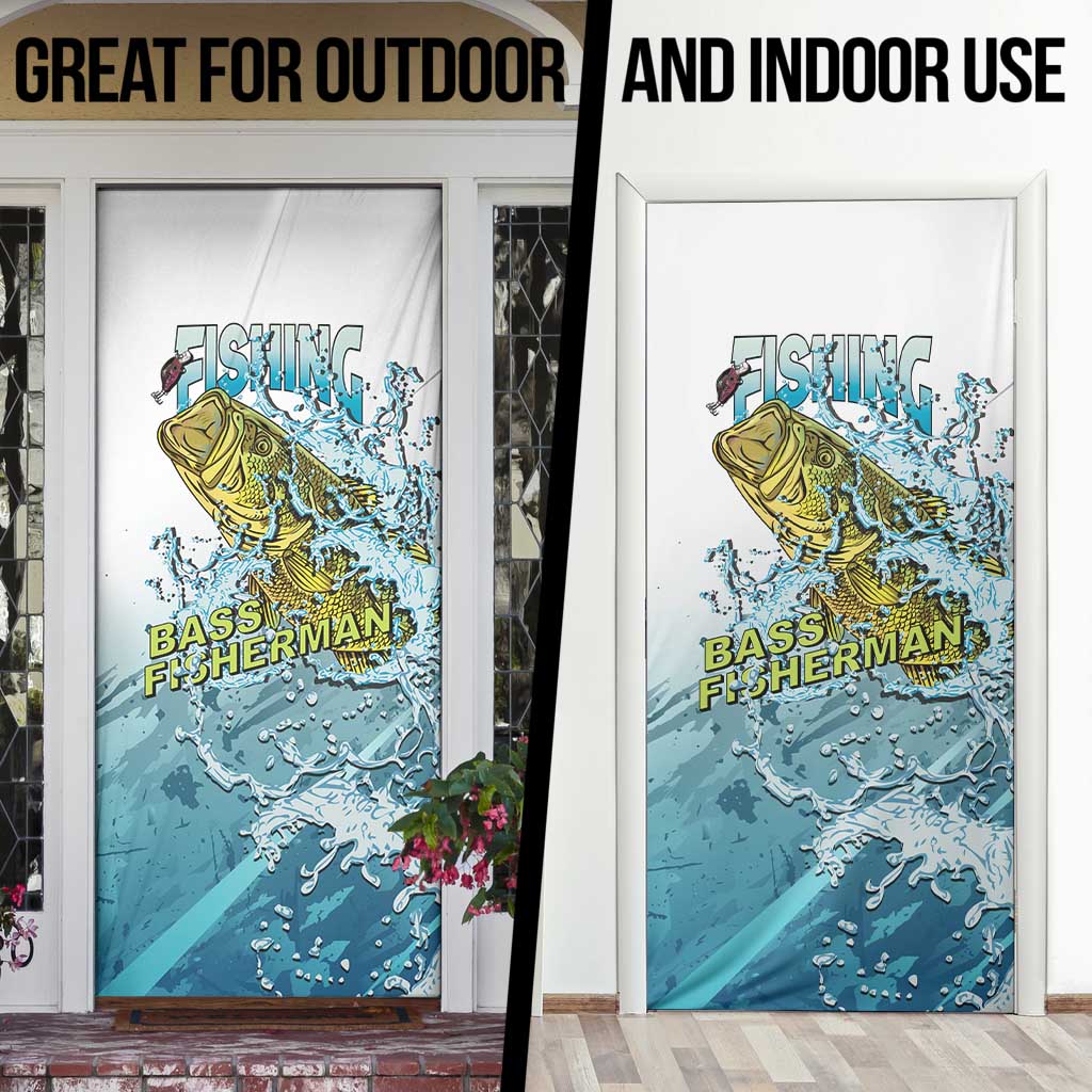 Bass Fishing Vintage Door Cover - Wonder Print Shop