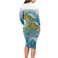 Bass Fishing Vintage Family Matching Long Sleeve Bodycon Dress and Hawaiian Shirt - Wonder Print Shop