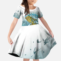 Bass Fishing Vintage Family Matching Off The Shoulder Long Sleeve Dress and Hawaiian Shirt - Wonder Print Shop