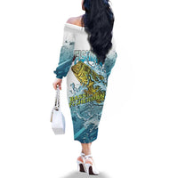 Bass Fishing Vintage Family Matching Off The Shoulder Long Sleeve Dress and Hawaiian Shirt - Wonder Print Shop