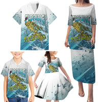 Bass Fishing Vintage Family Matching Puletasi and Hawaiian Shirt - Wonder Print Shop