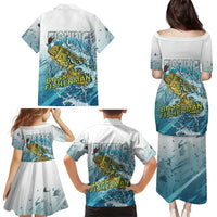 Bass Fishing Vintage Family Matching Puletasi and Hawaiian Shirt - Wonder Print Shop