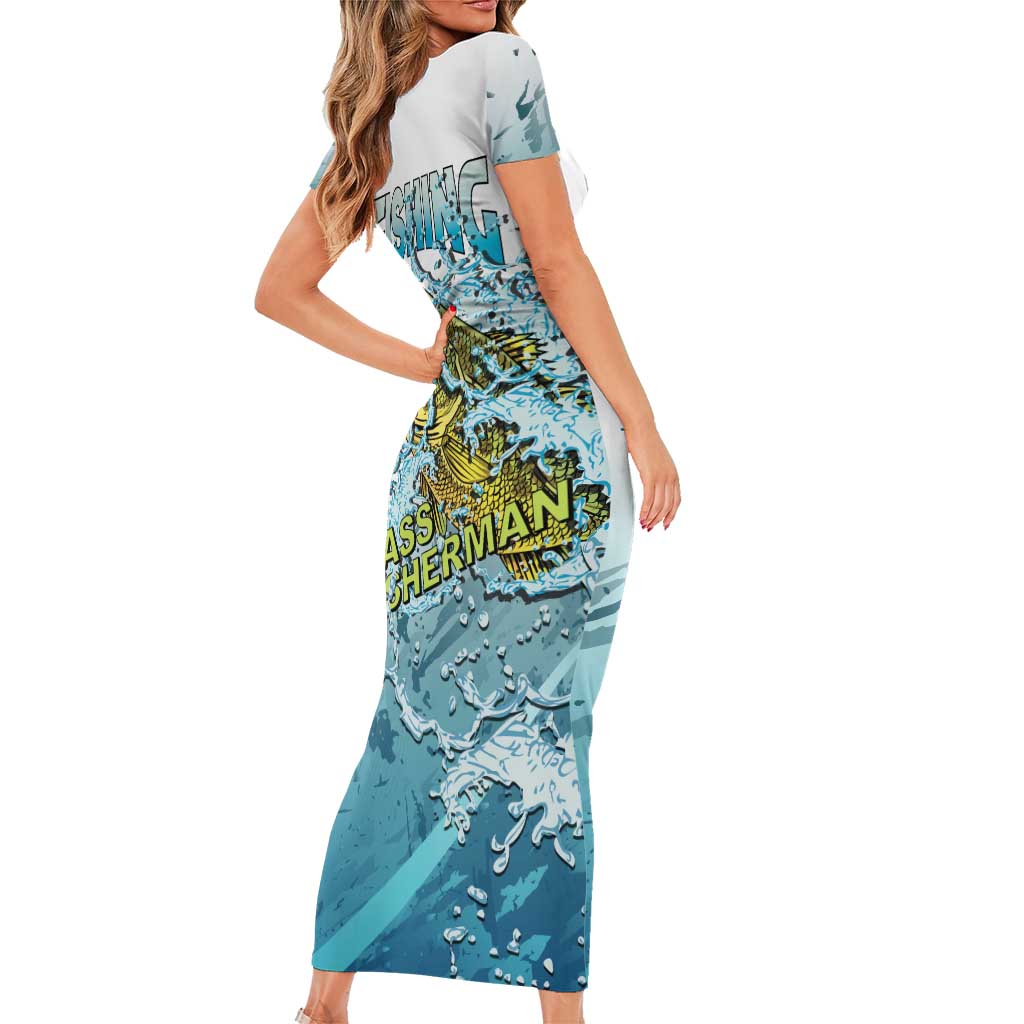 Bass Fishing Vintage Family Matching Short Sleeve Bodycon Dress and Hawaiian Shirt - Wonder Print Shop