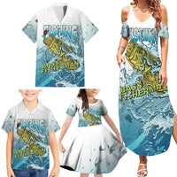 Bass Fishing Vintage Family Matching Summer Maxi Dress and Hawaiian Shirt - Wonder Print Shop