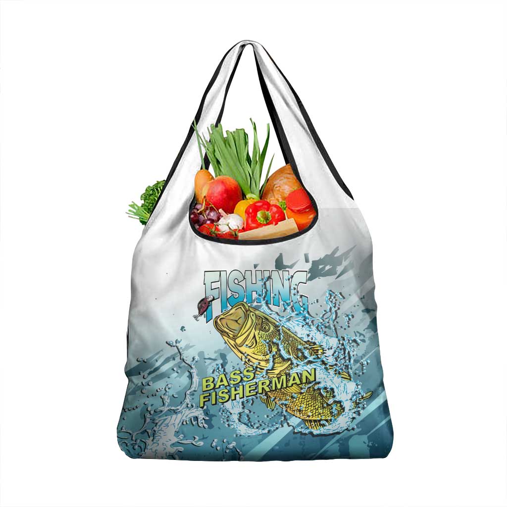 Bass Fishing Vintage Grocery Bag - Wonder Print Shop