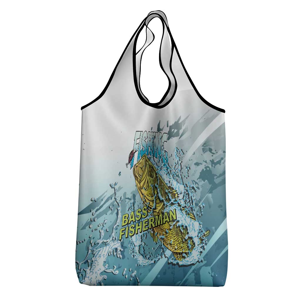 Bass Fishing Vintage Grocery Bag - Wonder Print Shop