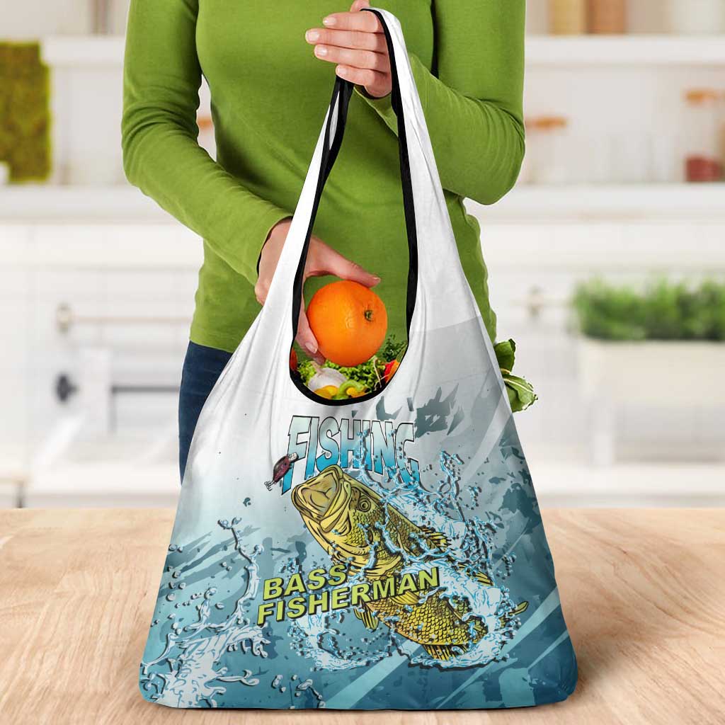 Bass Fishing Vintage Grocery Bag - Wonder Print Shop