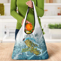 Bass Fishing Vintage Grocery Bag - Wonder Print Shop