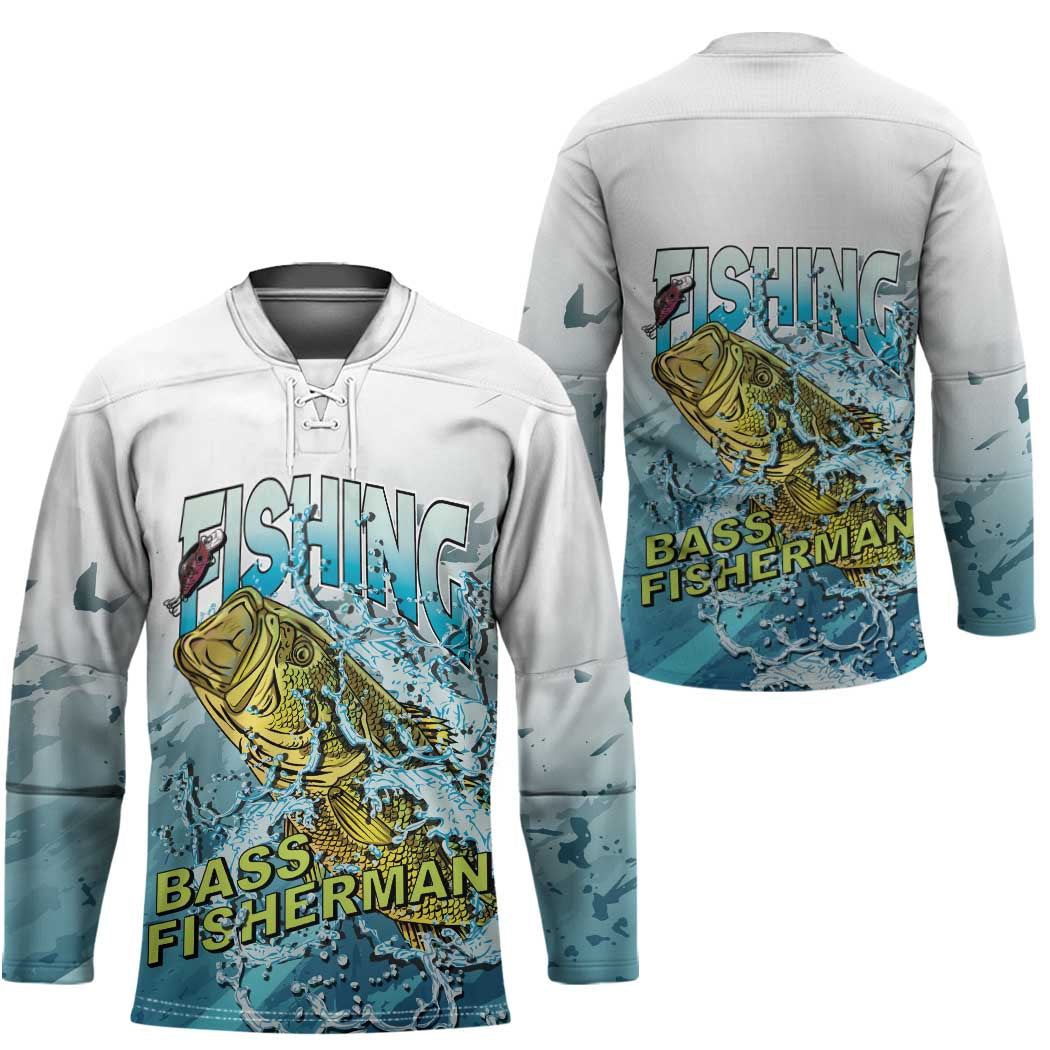 Bass Fishing Vintage Hockey Jersey - Wonder Print Shop