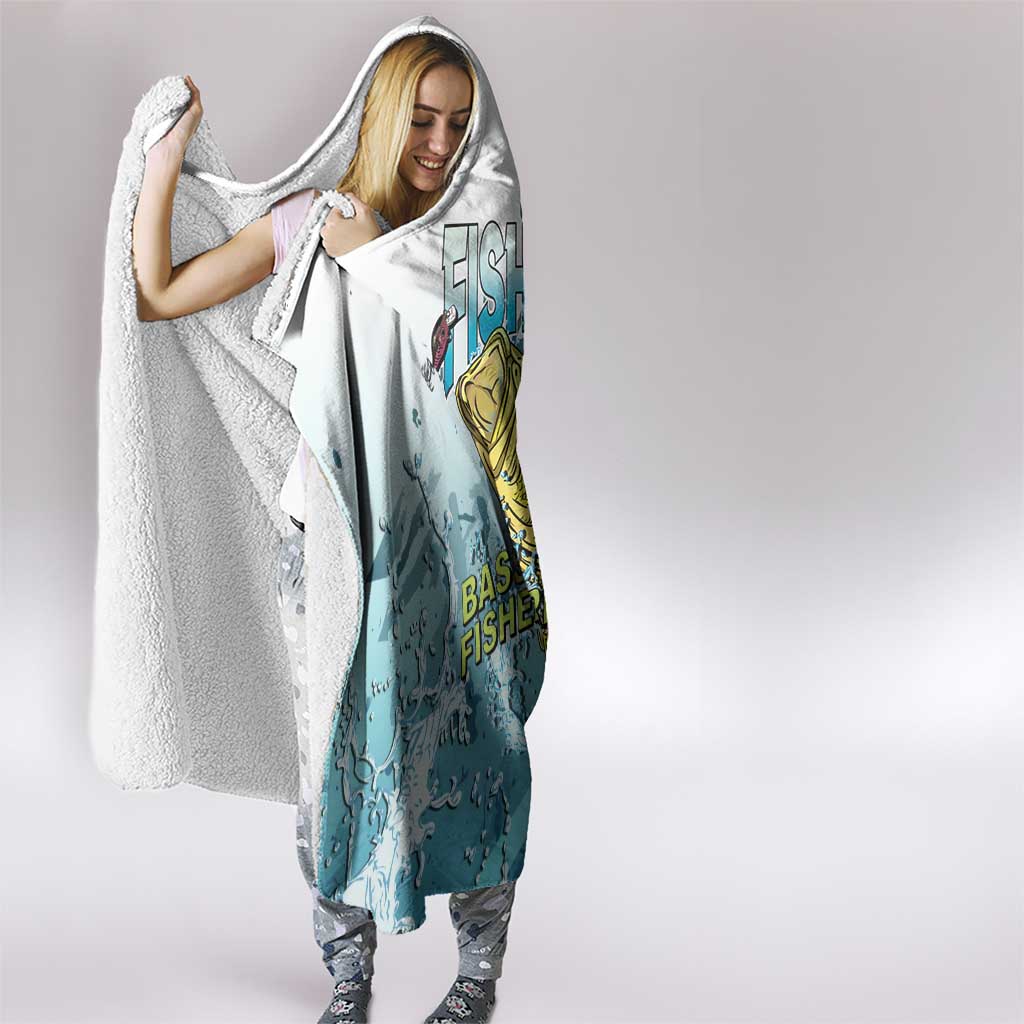 Bass Fishing Vintage Hooded Blanket - Wonder Print Shop