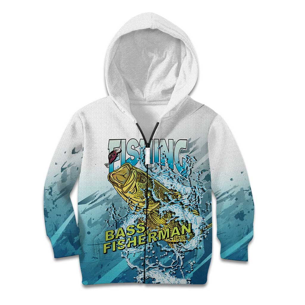 Bass Fishing Vintage Kid Hoodie - Wonder Print Shop