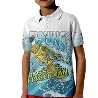 Bass Fishing Vintage Kid Polo Shirt - Wonder Print Shop