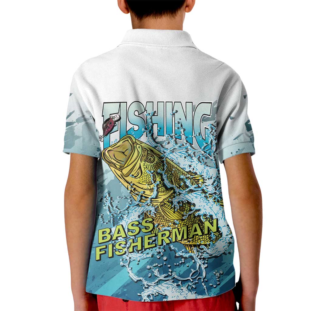 Bass Fishing Vintage Kid Polo Shirt - Wonder Print Shop