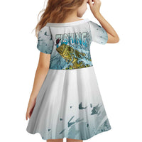 Bass Fishing Vintage Kid Short Sleeve Dress - Wonder Print Shop