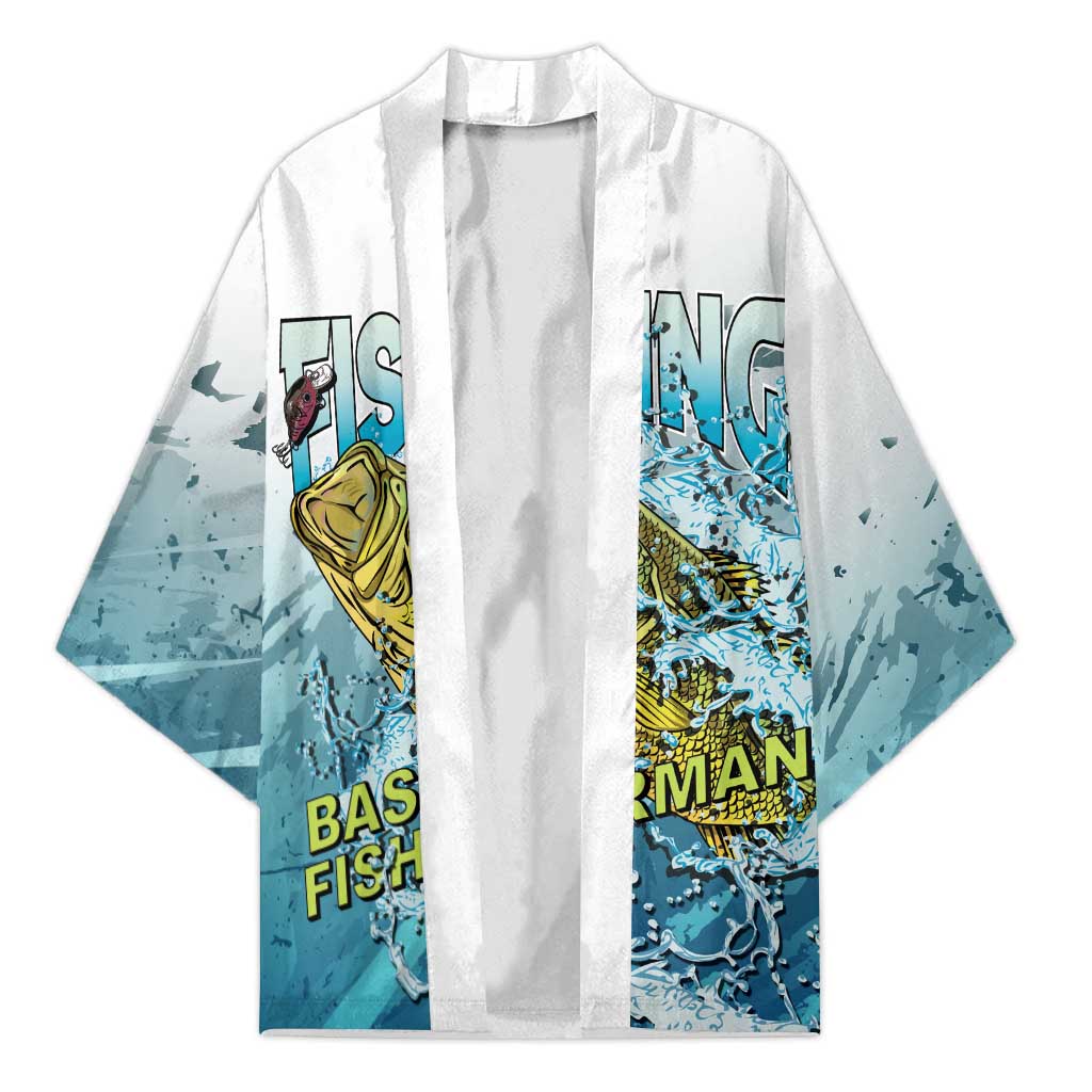 Bass Fishing Vintage Kimono - Wonder Print Shop