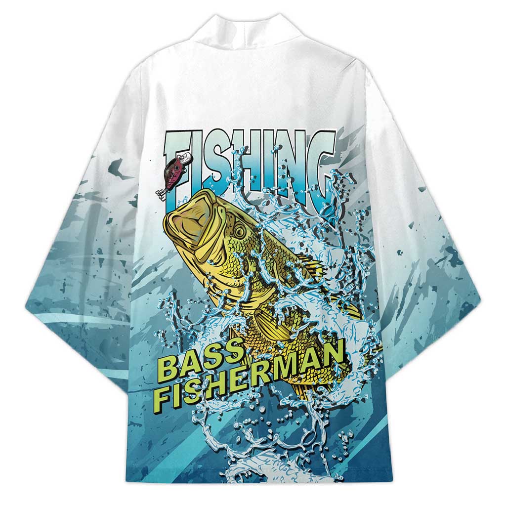 Bass Fishing Vintage Kimono - Wonder Print Shop