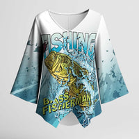 Bass Fishing Vintage Kimono Sleeve Blouse - Wonder Print Shop