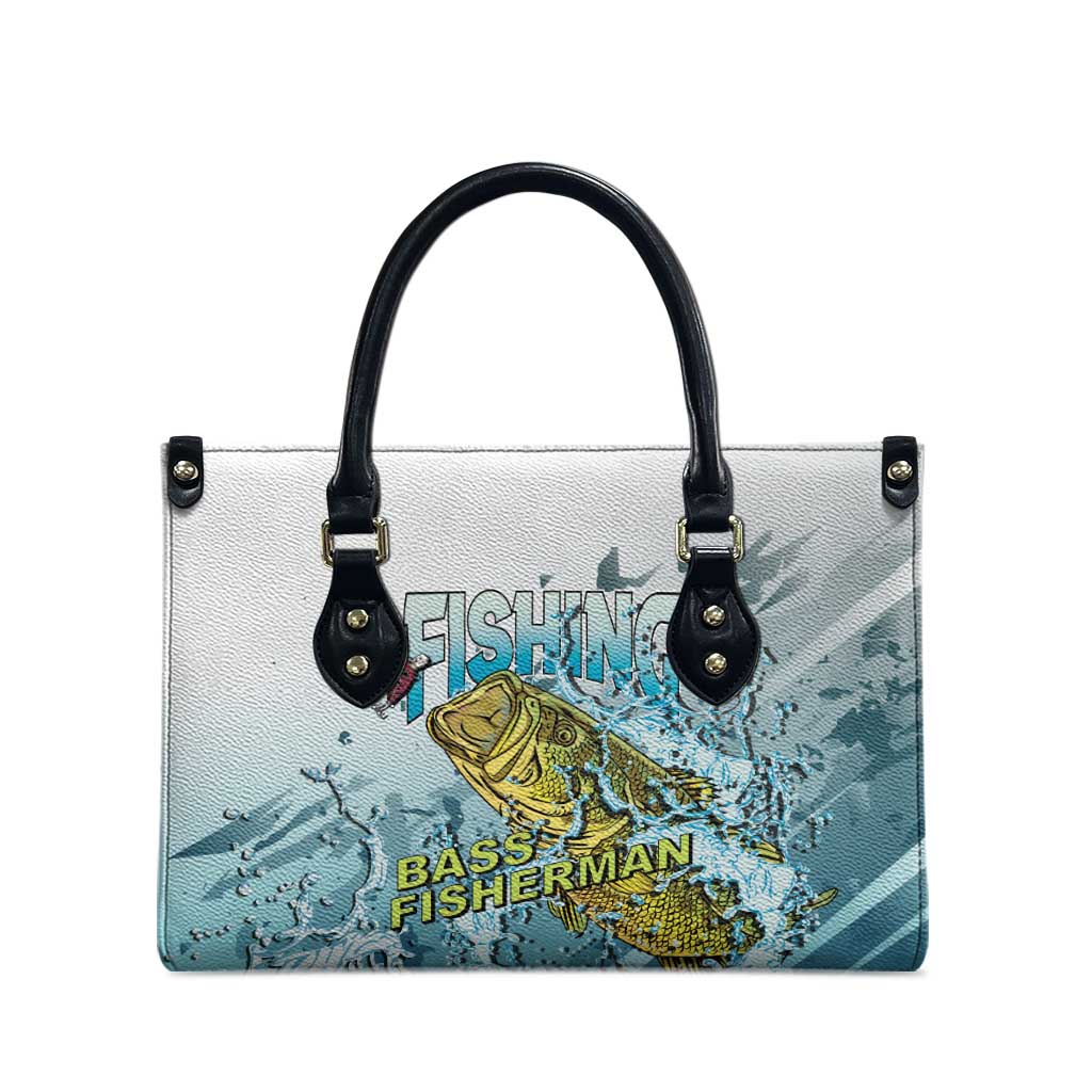 Bass Fishing Vintage Leather Bag - Wonder Print Shop