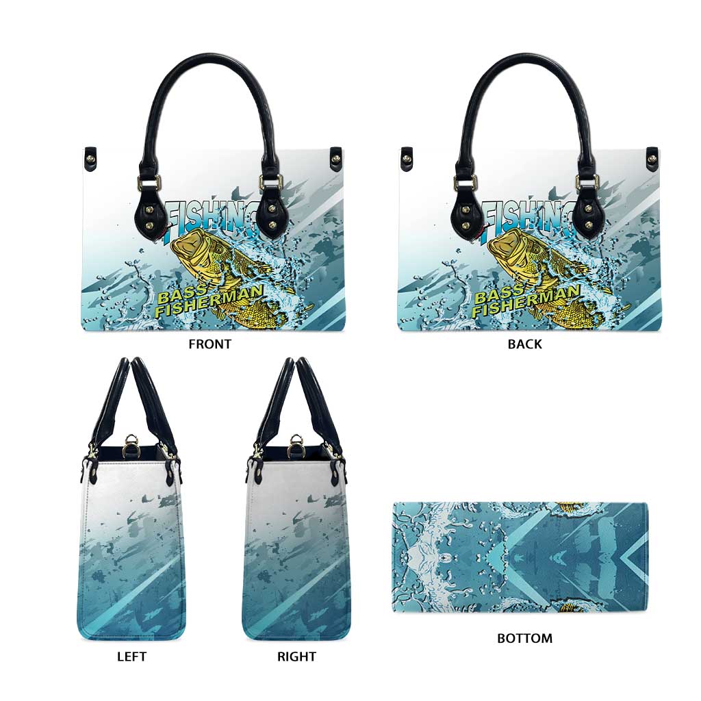 Bass Fishing Vintage Leather Bag - Wonder Print Shop