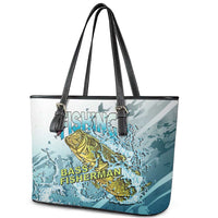 Bass Fishing Vintage Leather Tote Bag - Wonder Print Shop