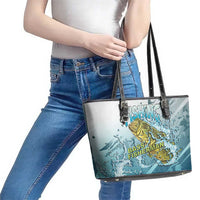 Bass Fishing Vintage Leather Tote Bag - Wonder Print Shop