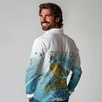 Bass Fishing Vintage Long Sleeve Polo Shirt - Wonder Print Shop