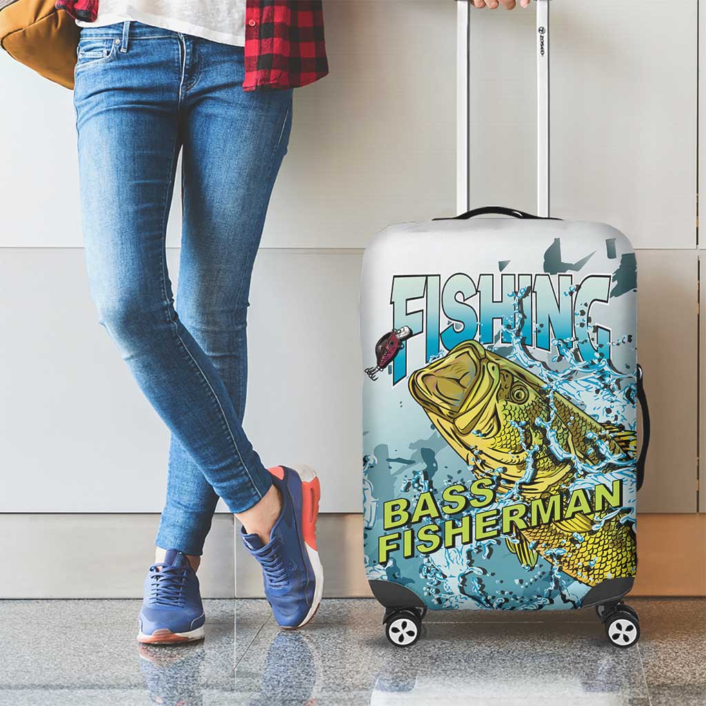 Bass Fishing Vintage Luggage Cover - Wonder Print Shop