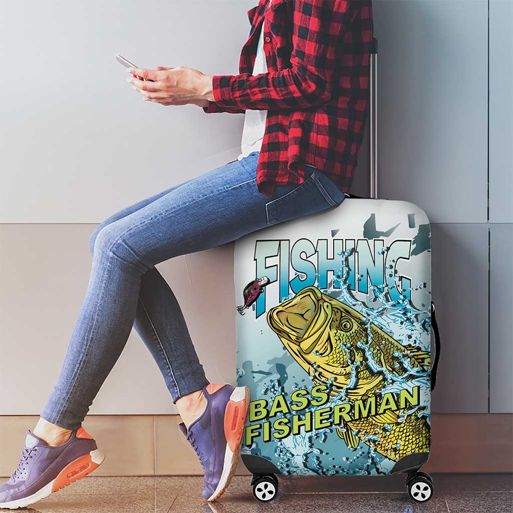 Bass Fishing Vintage Luggage Cover - Wonder Print Shop