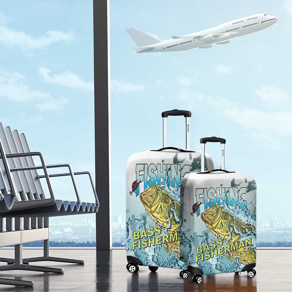 Bass Fishing Vintage Luggage Cover - Wonder Print Shop