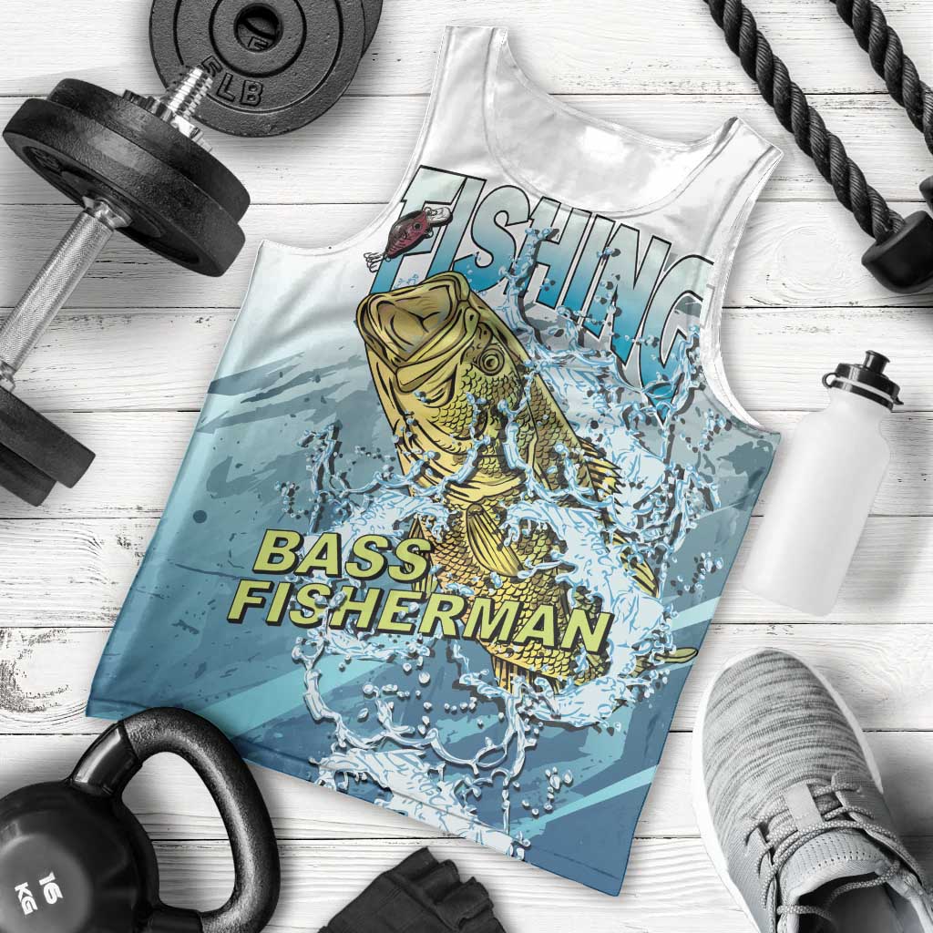 Bass Fishing Vintage Men Tank Top - Wonder Print Shop
