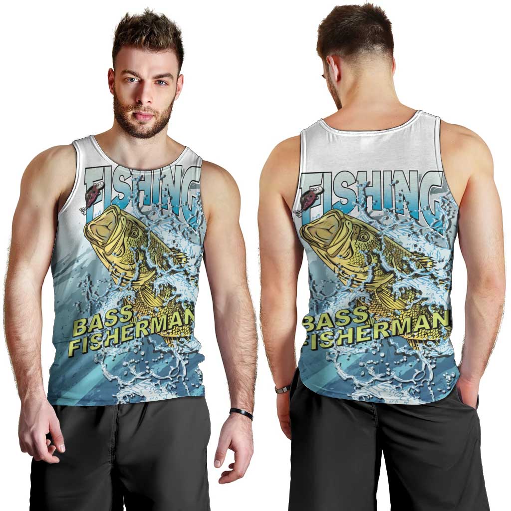 Bass Fishing Vintage Men Tank Top - Wonder Print Shop