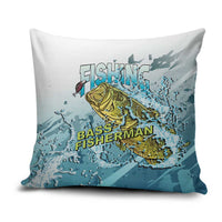 Bass Fishing Vintage Pillow Cover - Wonder Print Shop