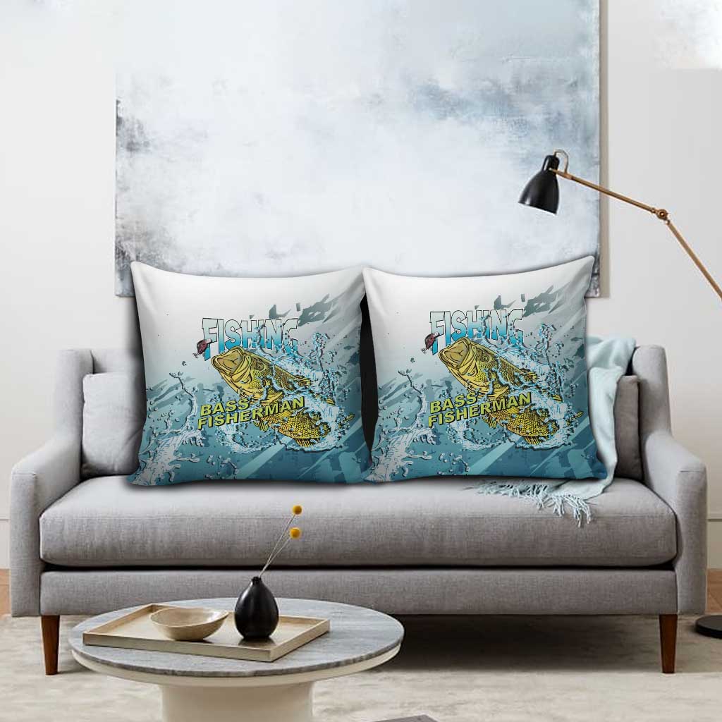 Bass Fishing Vintage Pillow Cover - Wonder Print Shop