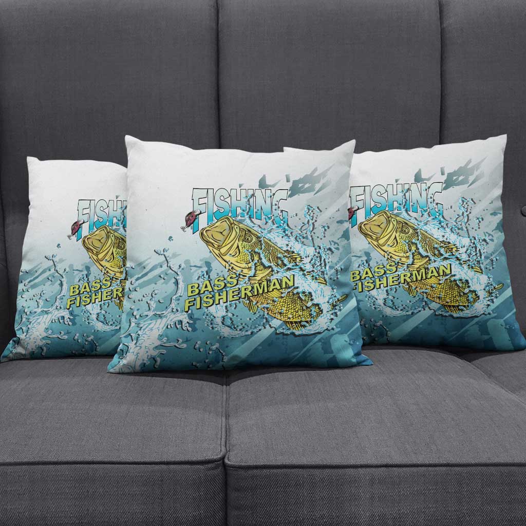 Bass Fishing Vintage Pillow Cover - Wonder Print Shop