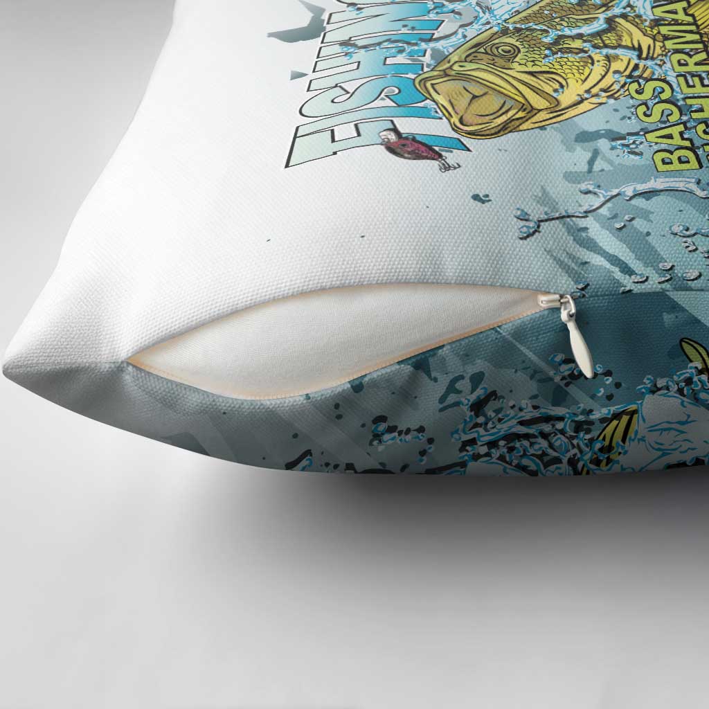 Bass Fishing Vintage Pillow Cover - Wonder Print Shop