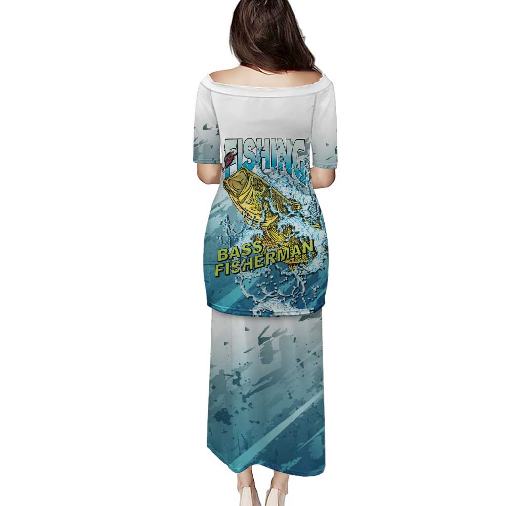 Bass Fishing Vintage Puletasi - Wonder Print Shop