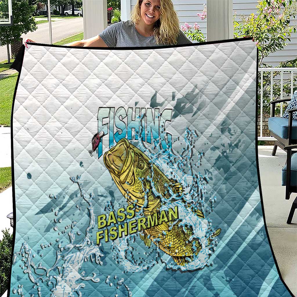 Bass Fishing Vintage Quilt - Wonder Print Shop