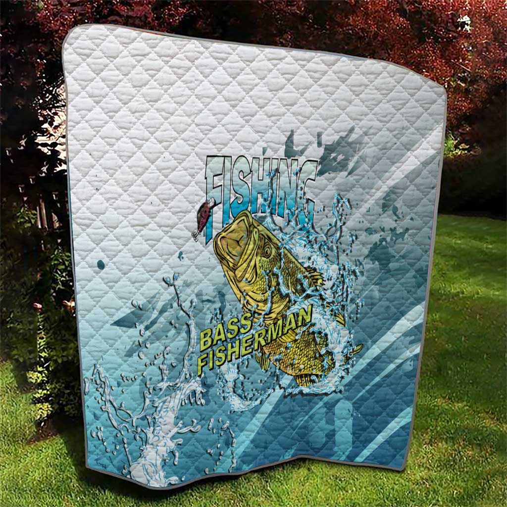 Bass Fishing Vintage Quilt - Wonder Print Shop