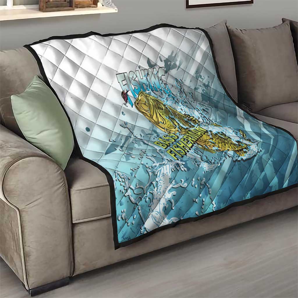 Bass Fishing Vintage Quilt - Wonder Print Shop
