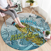 Bass Fishing Vintage Round Carpet - Wonder Print Shop
